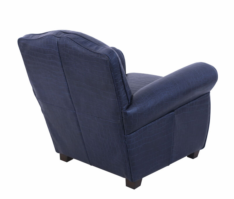 Pasargad Home Vicenza Embossed Leather Wing Chair image number 2