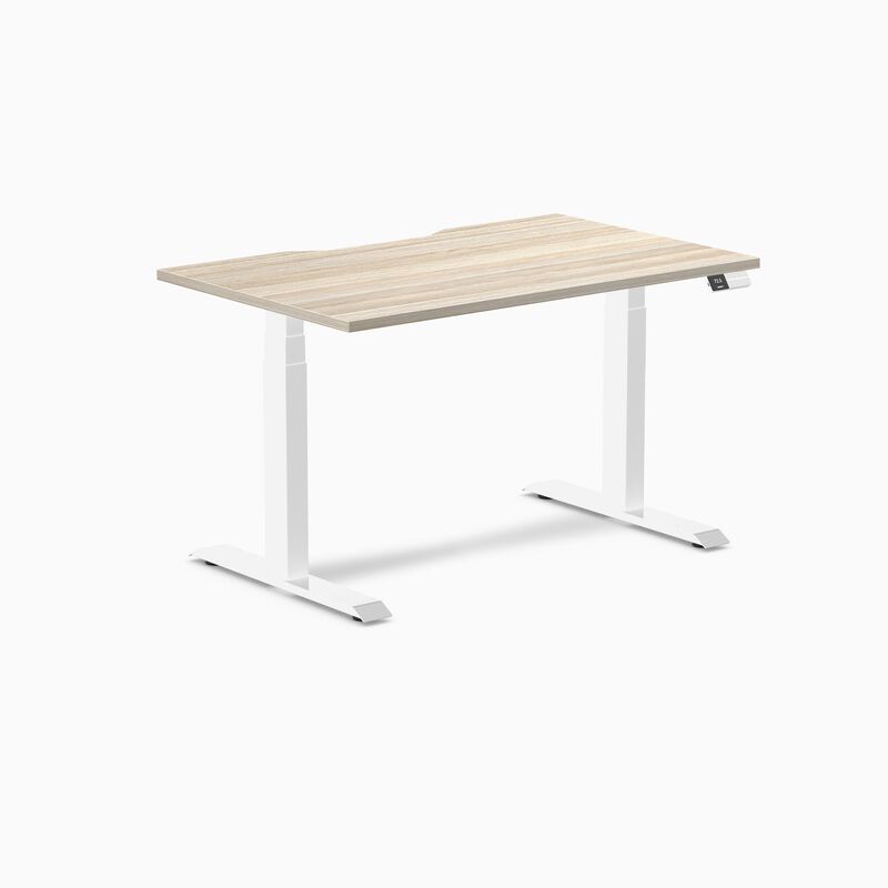 Desky Dual Scalloped Laminate Sit Stand Desk image number 0