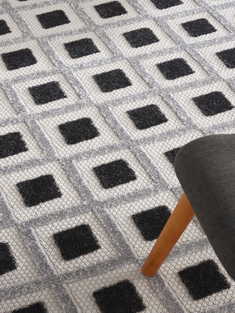 Aloha ALH26 Black/White 9' x 12' Rug