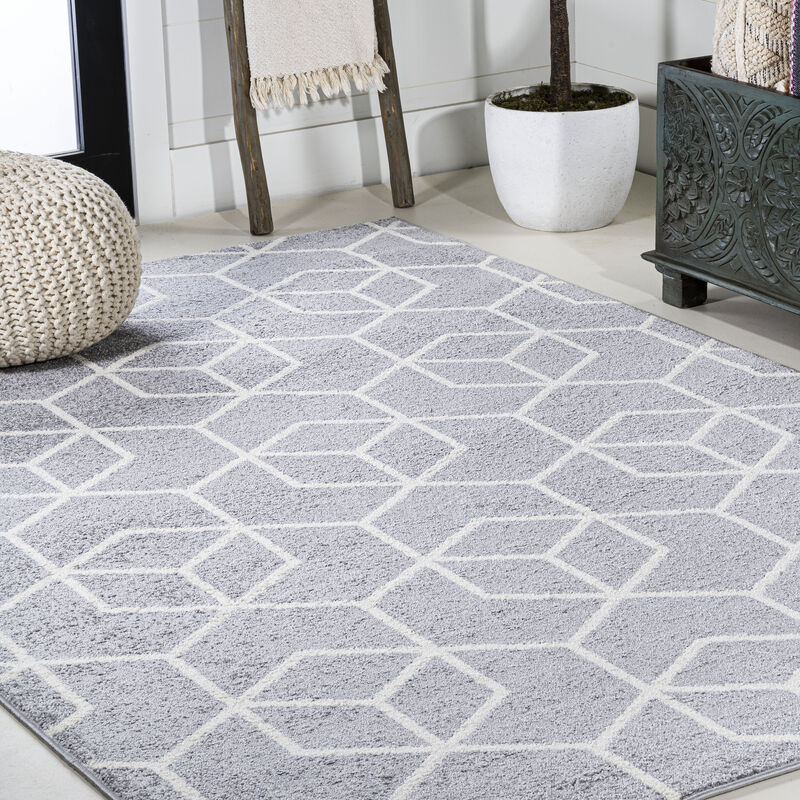 Tumbling Blocks Modern Geometric Area Rug