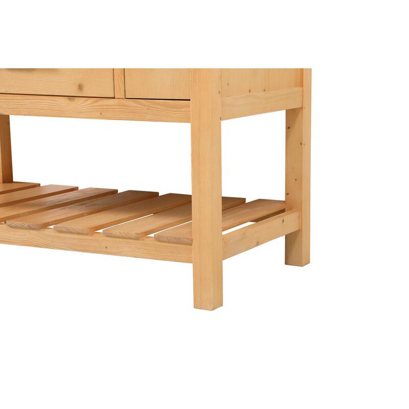 Elegant Kitchen and Bath 42 inch Single bathroom vanity in natural wood