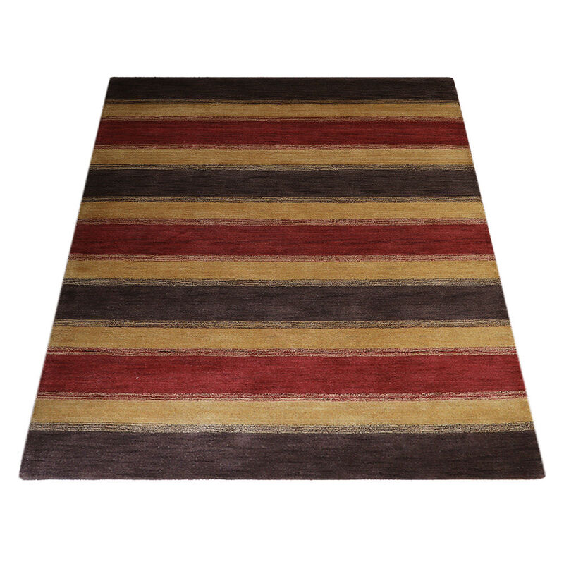 RUGSOTIC CARPETS HAND KNOTTED LOOM WOOL ECO-FRIENDLY AREA RUGS  - Rectangle, Contemporary Modern Design, High Pile Thick Handmade Anti Skid Rugs for Living Room (L00204) image number 2