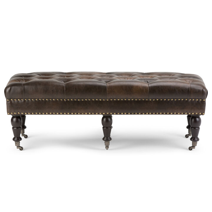 Simpli Home Henley Tufted Ottoman Bench