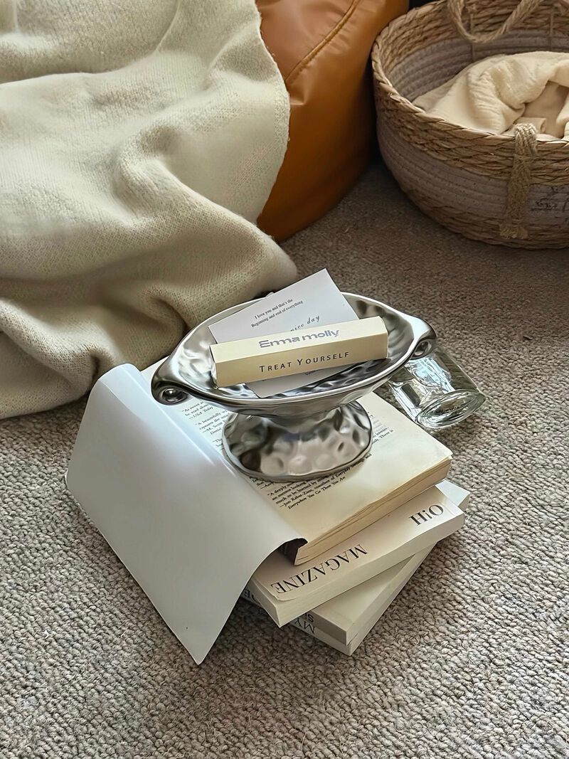 Retro Silver Footed Decorative Tray image number 8