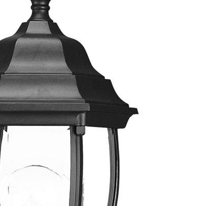 Homezia Matte Black Globe Lantern Wall Light