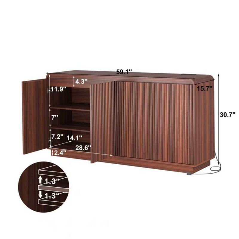 Gursap Built-In Power Outlet Sideboard image number 9