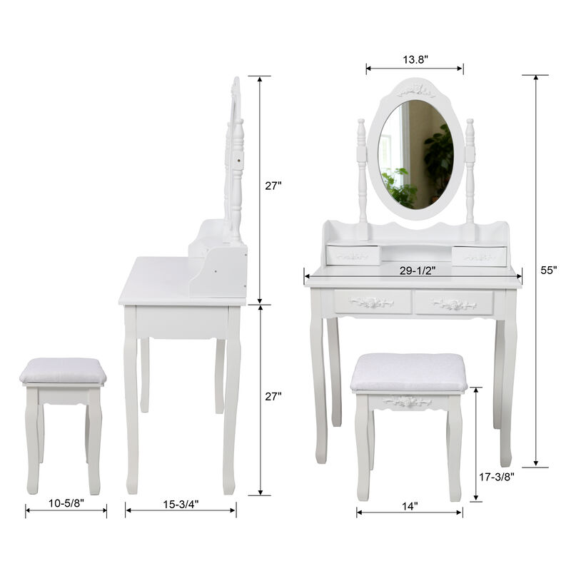 Zonglu Vanity Desk Set image number 8