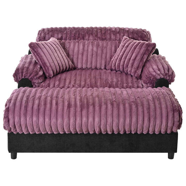 Merax Plush Faux Rabbit Fur Chaise Sofa