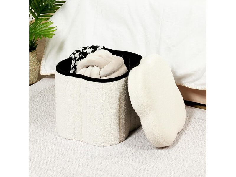 Boucle Ottoman Seat for Dorm Room image number 1