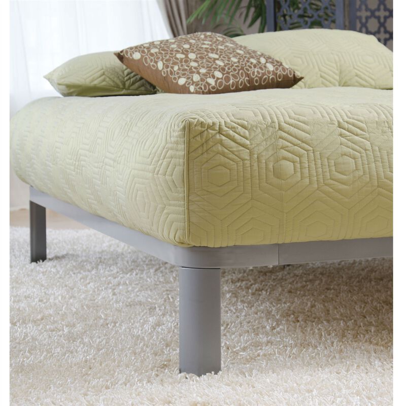 Hivvago Twin size Luna Metal Platform Bed Frame with Wood Slats