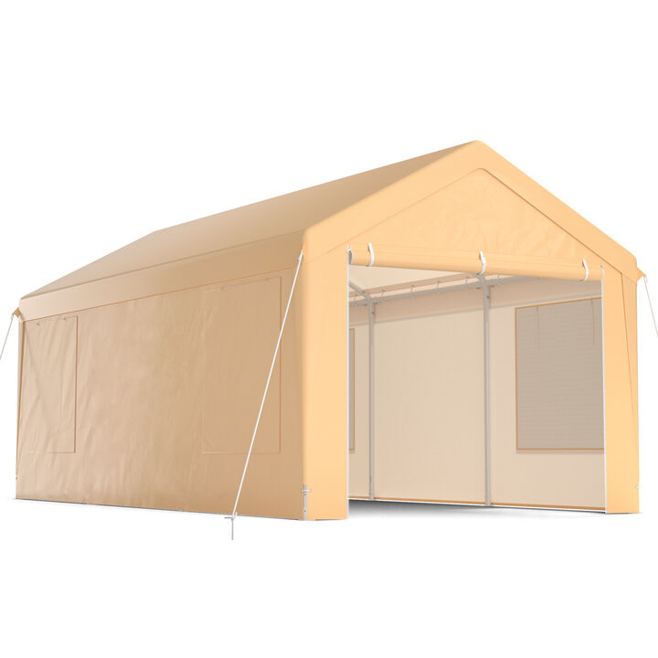 Portable 10x20 Heavy Duty Carport Shelter with Removable Sidewalls