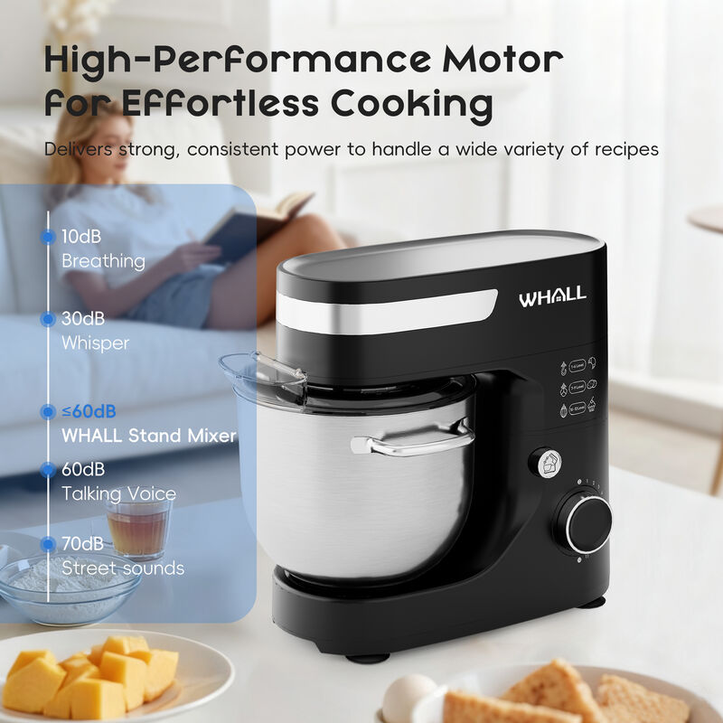 WHALLULTRA 12-Speed Tilt-Head Stand Mixer, with dough hook, whisk, beater & stainless steel bowl &ndash; powerful kitchen mixer for baking image number 5
