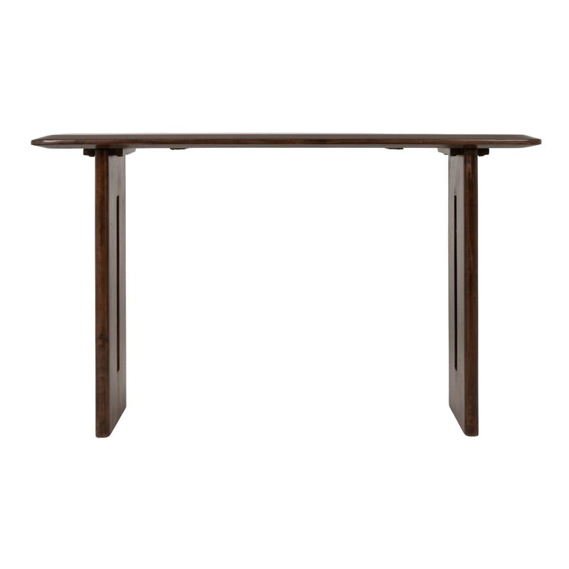 Acacia Wood Rectangular Console Table, Walnut Finish image number 3