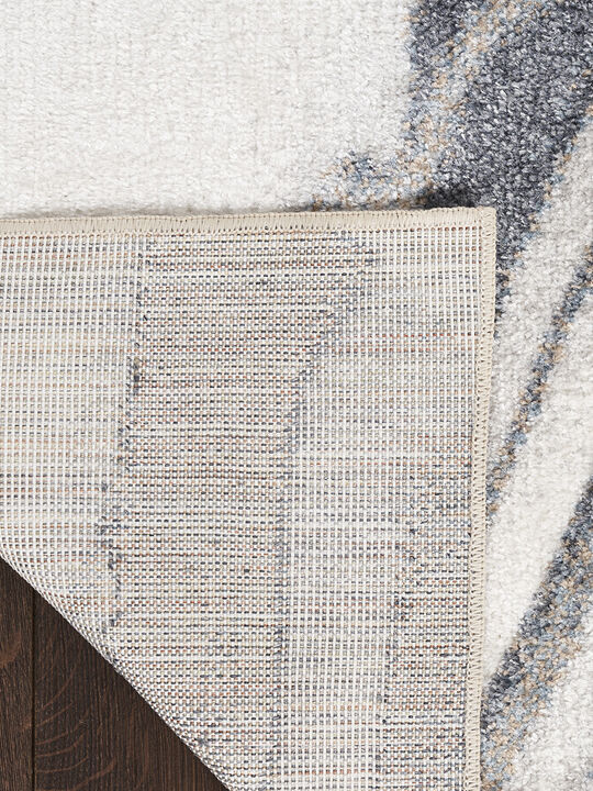 Astra Machine Washable ASW15 Ivory/Gray 4' x 6' Rug