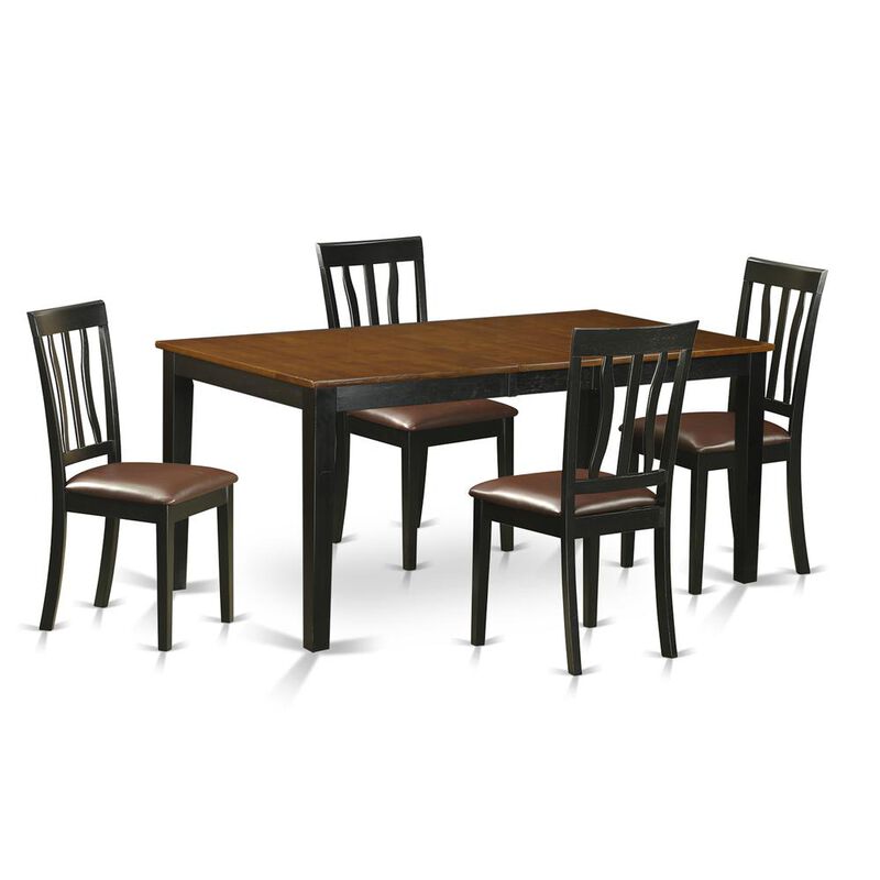 5 PC Kitchen Table set-Dining Table and 4 Wood Kitchen Chairs