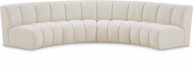 Meridian Furniture Infinity Cream Boucle Fabric 4pc. Modular Sectional image number 0