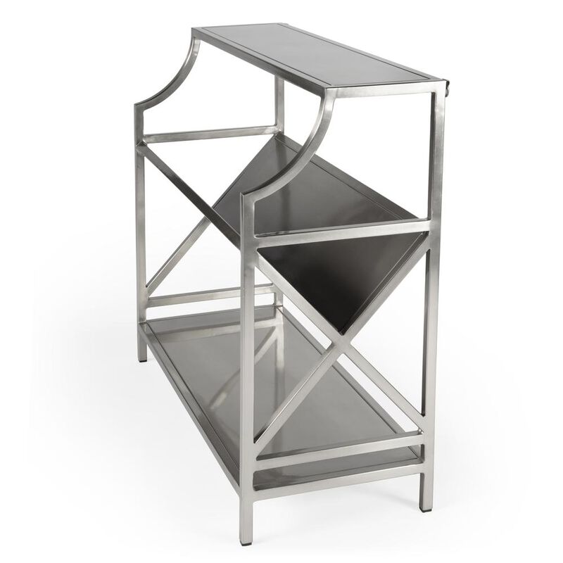 Butler Specialty Keats Library 2 Tier 36W Bookcase, Silver