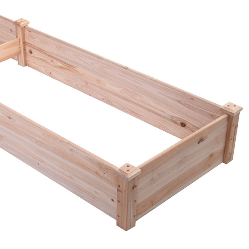 Raised Garden Bed Planter – Outdoor Wooden Planter Box for Vegetables, Herbs, and Flowers