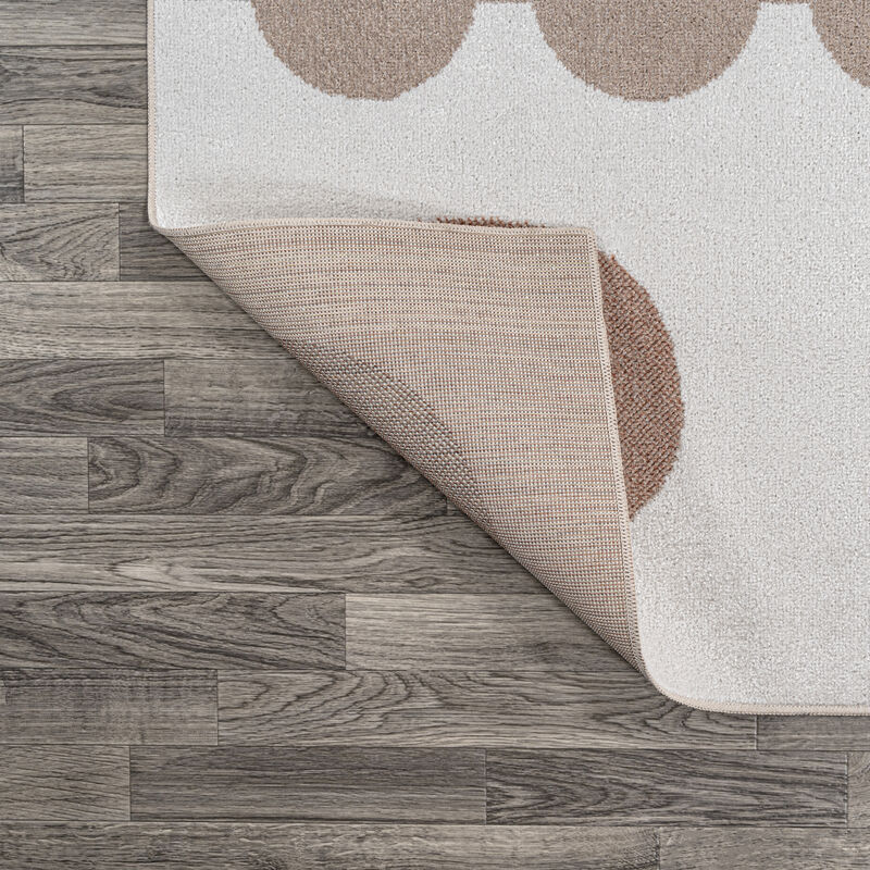 Riley Abstract Coastal Contemporary Machine-Washable Area Rug