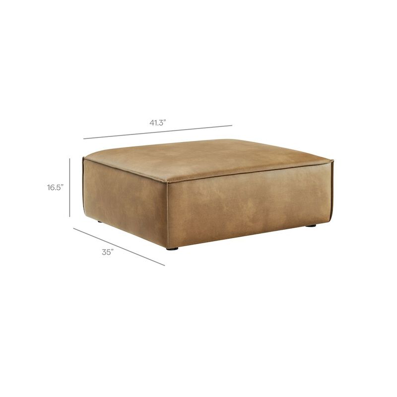 Restore 4-Piece Vegan Leather Modular Sofa Set with Ottoman image number 5