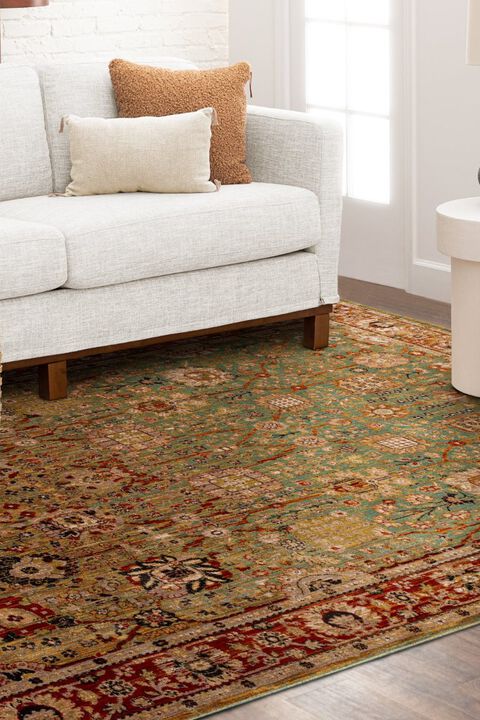 Spice Market Myanmar Aquamarine 5'3" x 7'10" Rug