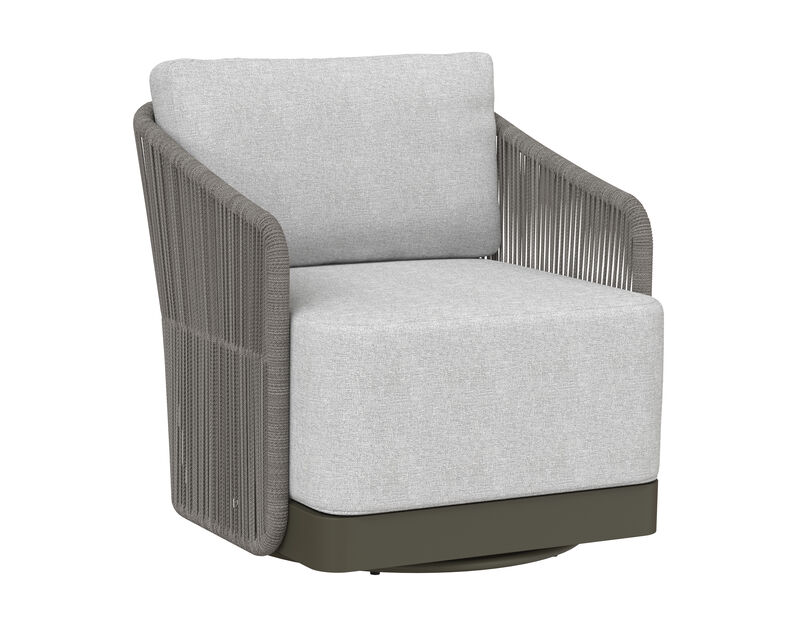Lyra Warm Grey Gracebay Light Grey Swivel Armchair image number 0