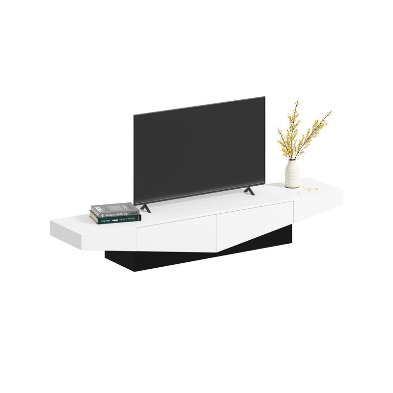 FUFU&GAGA Modern/Contemporary TV Cabinet (Accommodates TVs up to 70-in), White image number 0