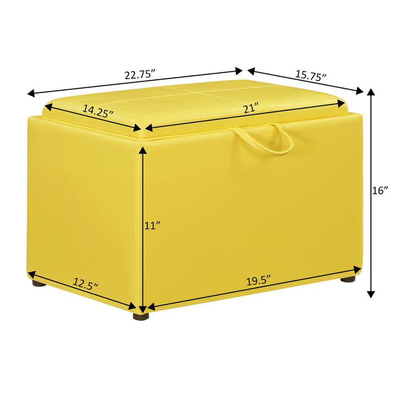 Convience Concept, Inc. Accent Storage Ottoman with Reversible Tray