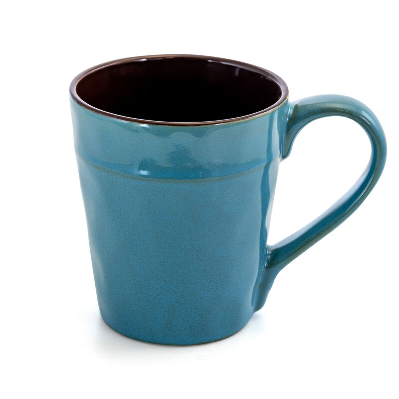 Elama Sea Glass 16 Piece Luxurious Stoneware Dinnerware with Complete Setting for 4