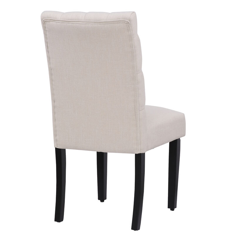 WestinTrends Upholstered Button Tufted Dining Chair (Set of 2)