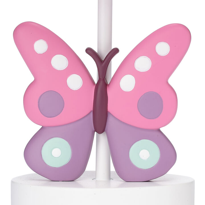 Bedtime Originals Magic Garden Pink/White Butterfly Lamp with Shade & Bulb