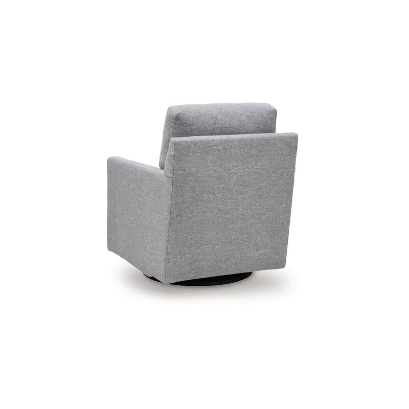 Frey Swivel Accent Chair, Straight Arms, Pewter Gray Next Gen Nuvella image number 4