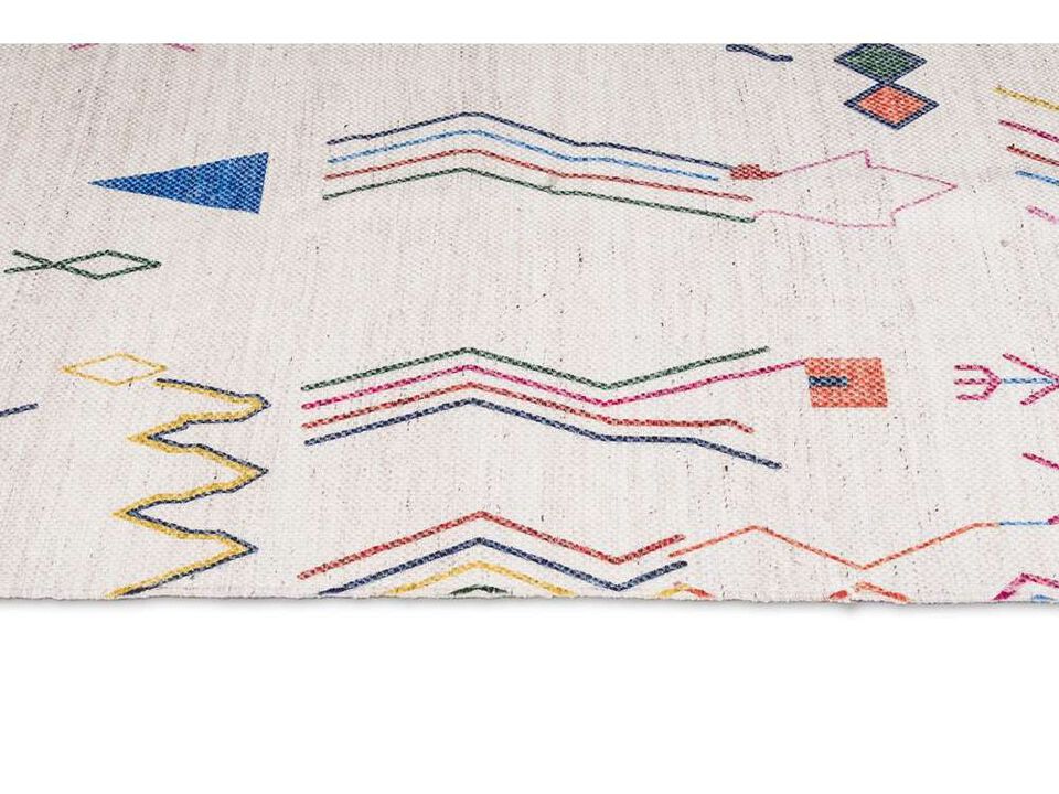 Remi Ivory Multi-Colour Abstract Tribal PET Runner Rug