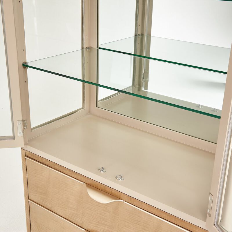 Michael Amini Malibu Crest Display Cabinet - Chardonnay