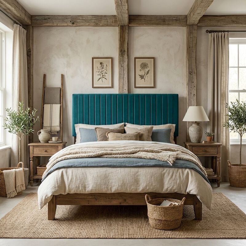 Velvet Full Queen Headboard with Soft Upholstery and Stylish Design image number 2