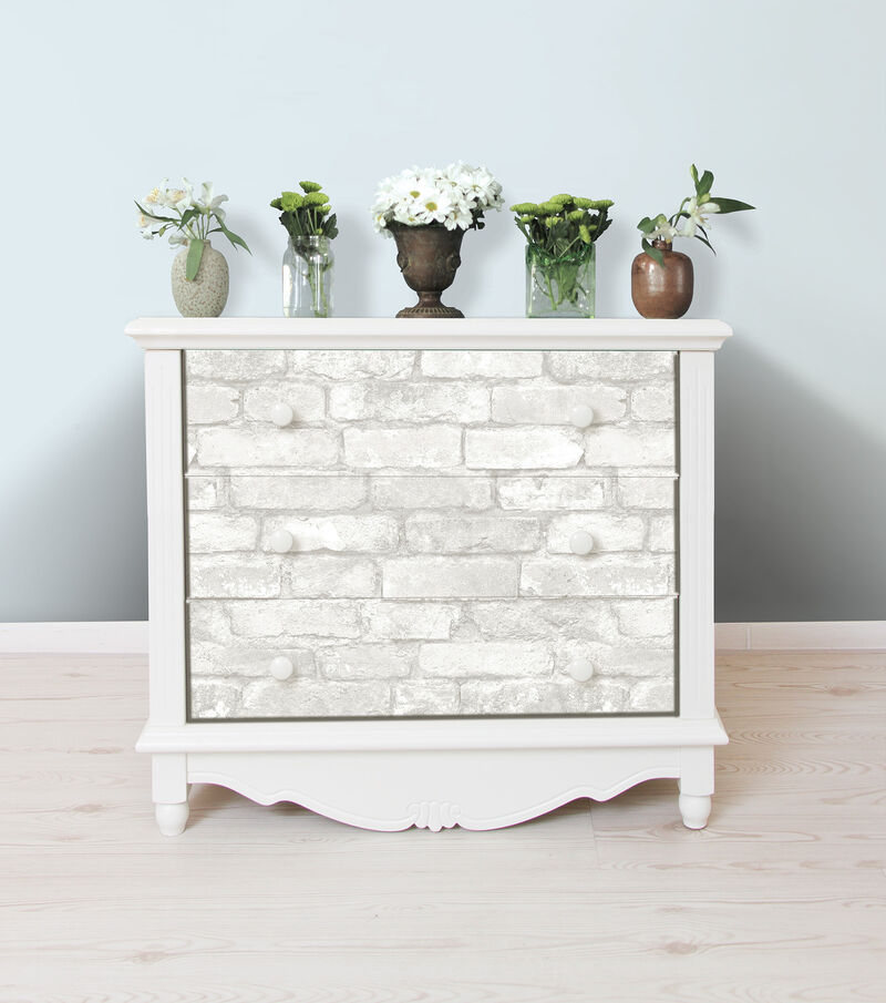 Grey Brick Peel & Stick Wallpaper image number 6