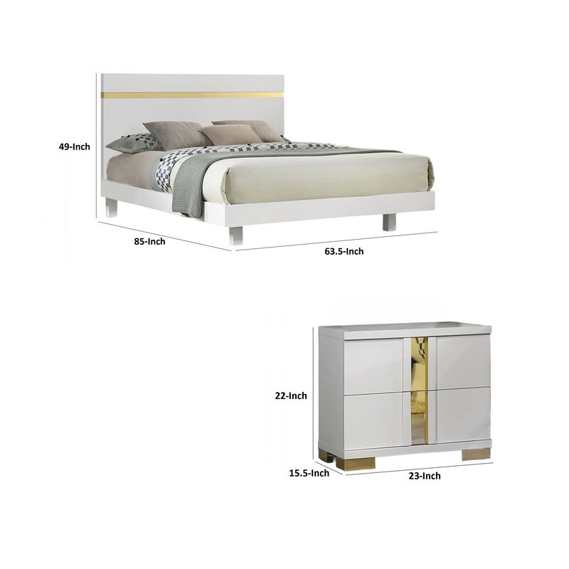 Bedroom Set, Wood, 3 Piece Set with 2 Nightstands image number 7