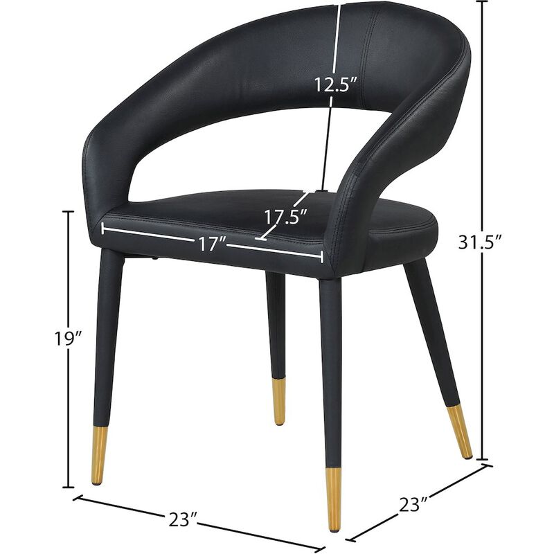 Meridian Furniture Destiny Black Vegan Leather Dining Chair