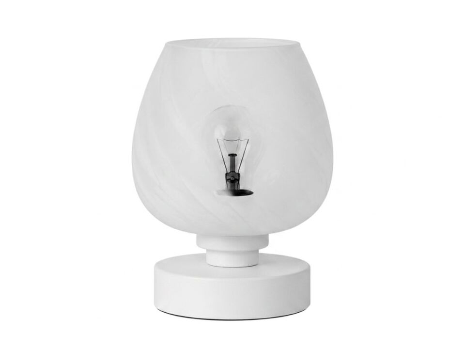 Dimmable LED Glass Table Lamp For Bedroom Nightstand Bedside Bulbs Included