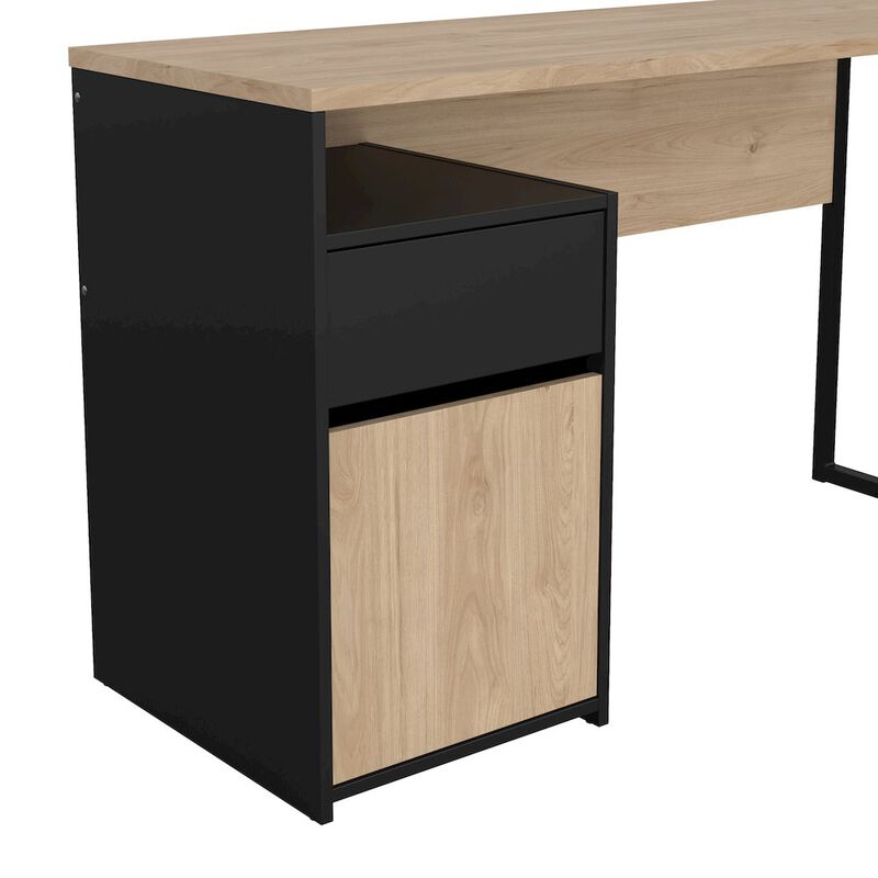 Tvilum Home Office Writing Desk with 1 Door and 1 Drawer