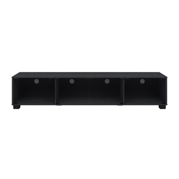 CorLiving Black Glass TV Stand, TV's up to 85, Black Ravenwood