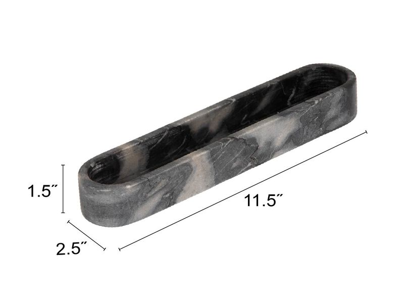 Marble Oval Dish, Grey image number 2