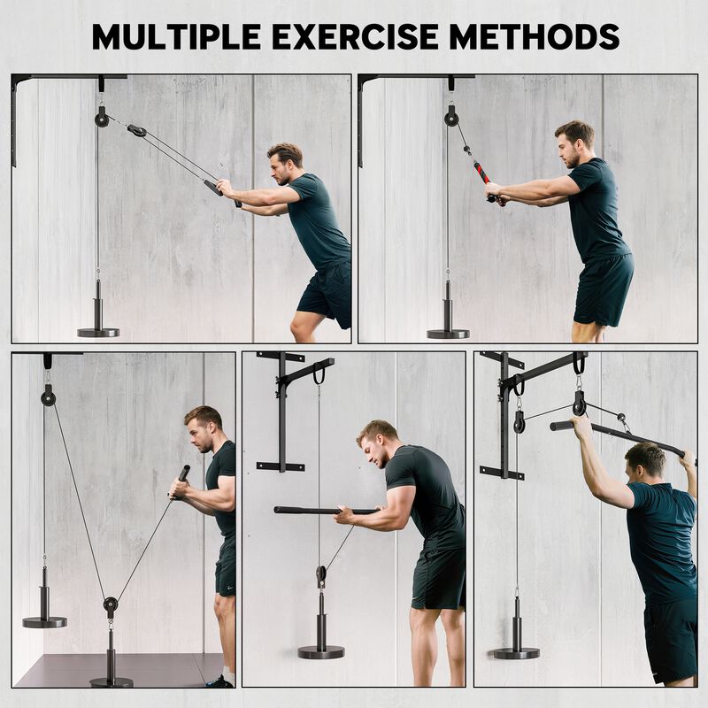Hivvago Home Gym Cable Pulley System with Loading Pin for LAT Pull Down image number 3