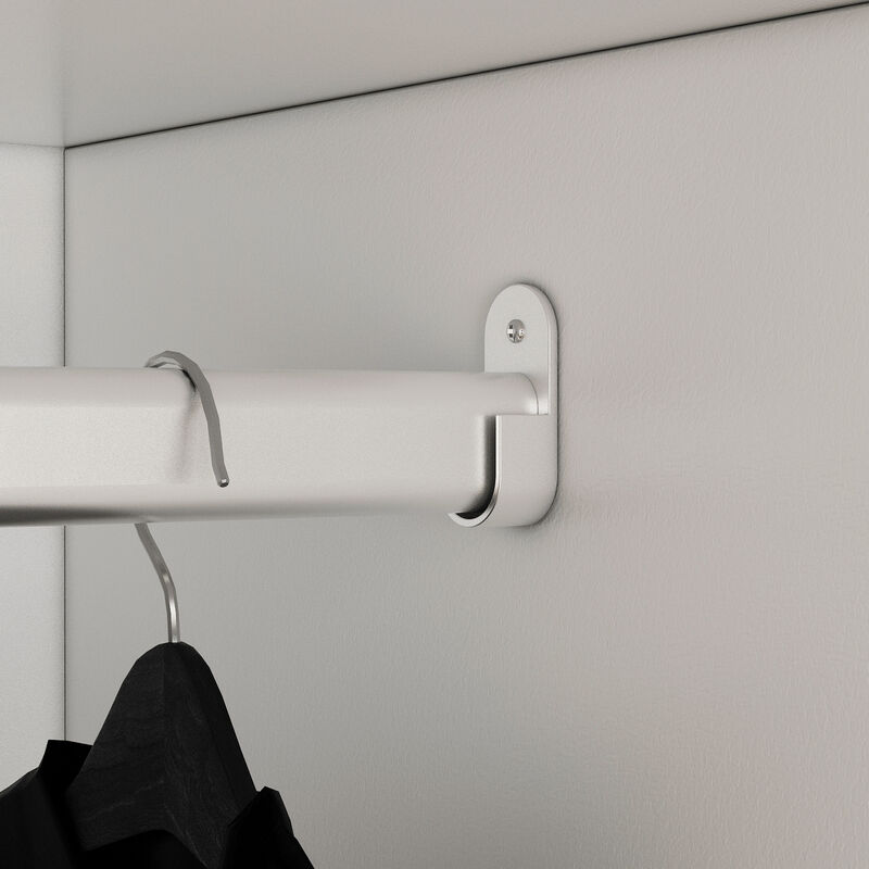 FUFU&GAGA Wardrobe with Full-Length Mirror, PB Particleboard & Paper Laminate (31.5" W x 72" H x 18.9" D)