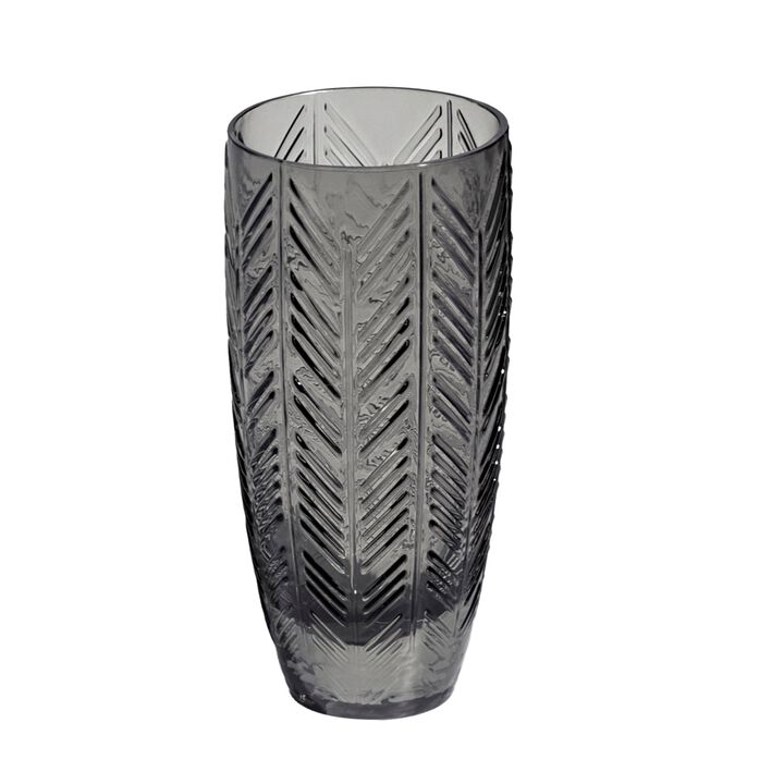Champagne Glasses ZIG ZAG GLASS Grey Set of 6, diam. 2.56", H 5.51"