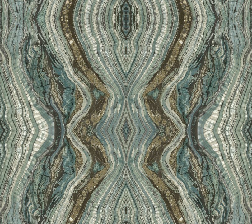 Kaleidoscope Teal Peel & Stick Wallpaper