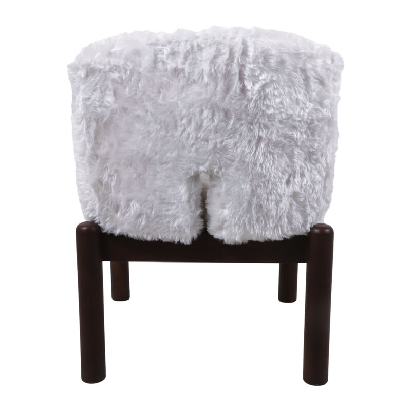 Toddwind White Faux Fur Chair image number 5