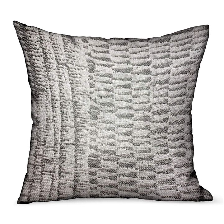 Plutus Brands Epoxi River Gray Dobby Luxury Outdoor/Indoor Throw Pillow