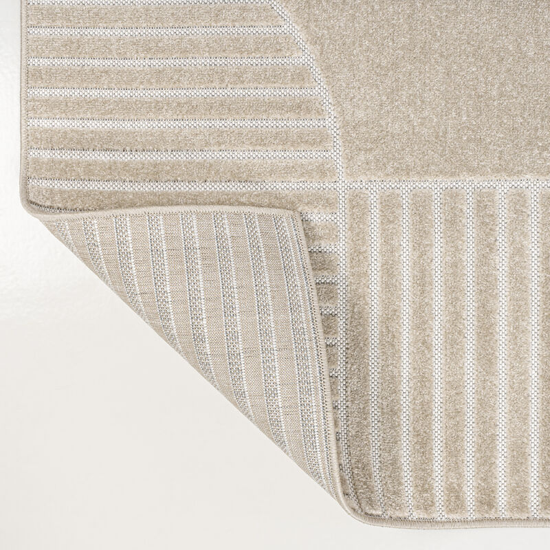 Nordby Geometric Arch Scandi Striped Area Rug