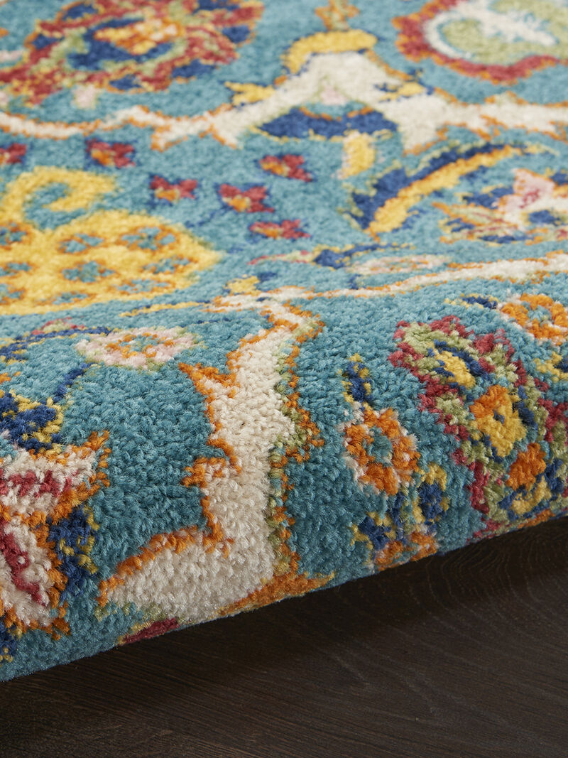 Allur ALR03 Turquoise/Ivory 3' x 5' Rug